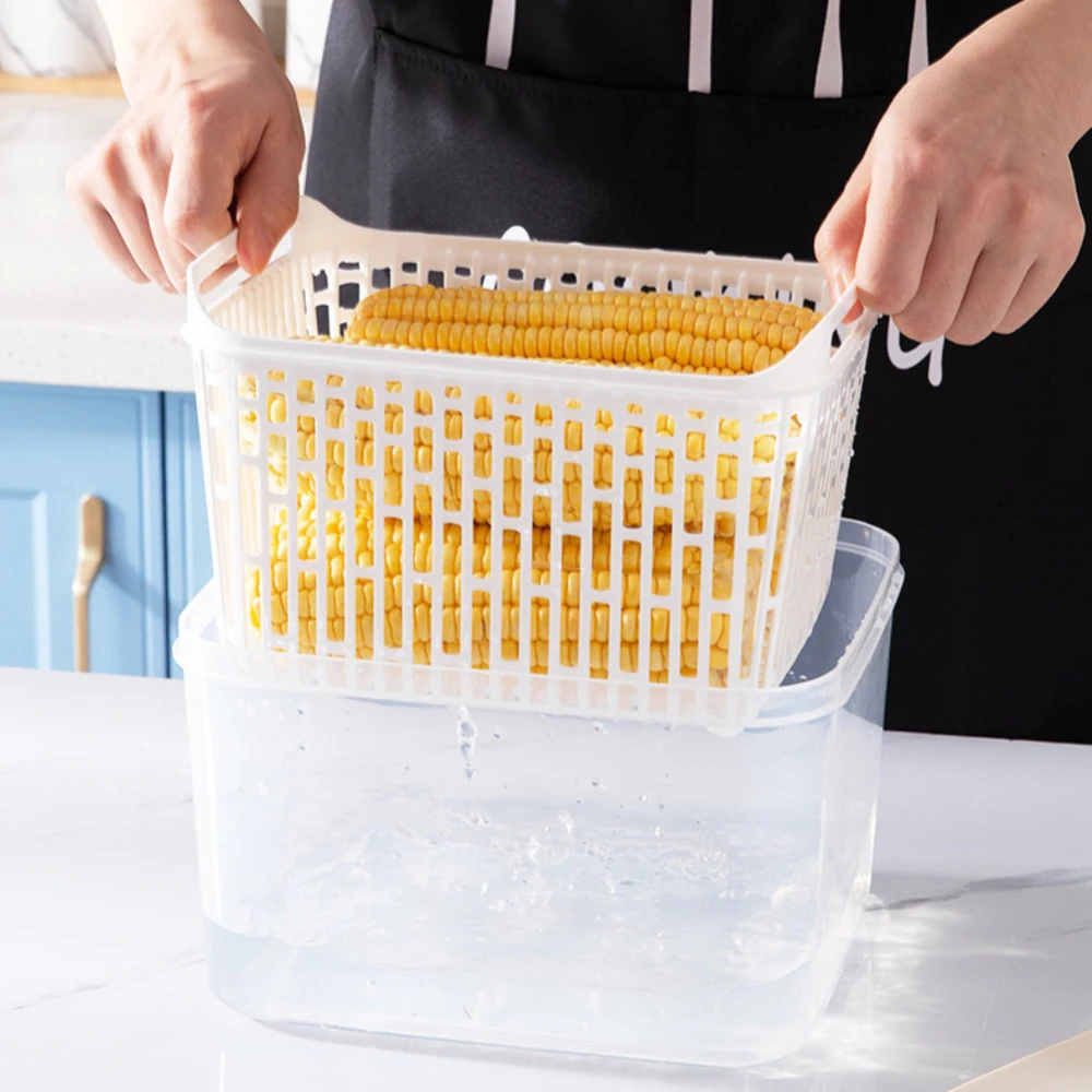 Stackable Refrigerator Storage Box Food Storage Container Multipurpose Double Drain Basket Food Grade Containers
Stackable Refrigerator Storage Box Food Storage Container Multipurpose Double Drain Basket Food Grade Containers