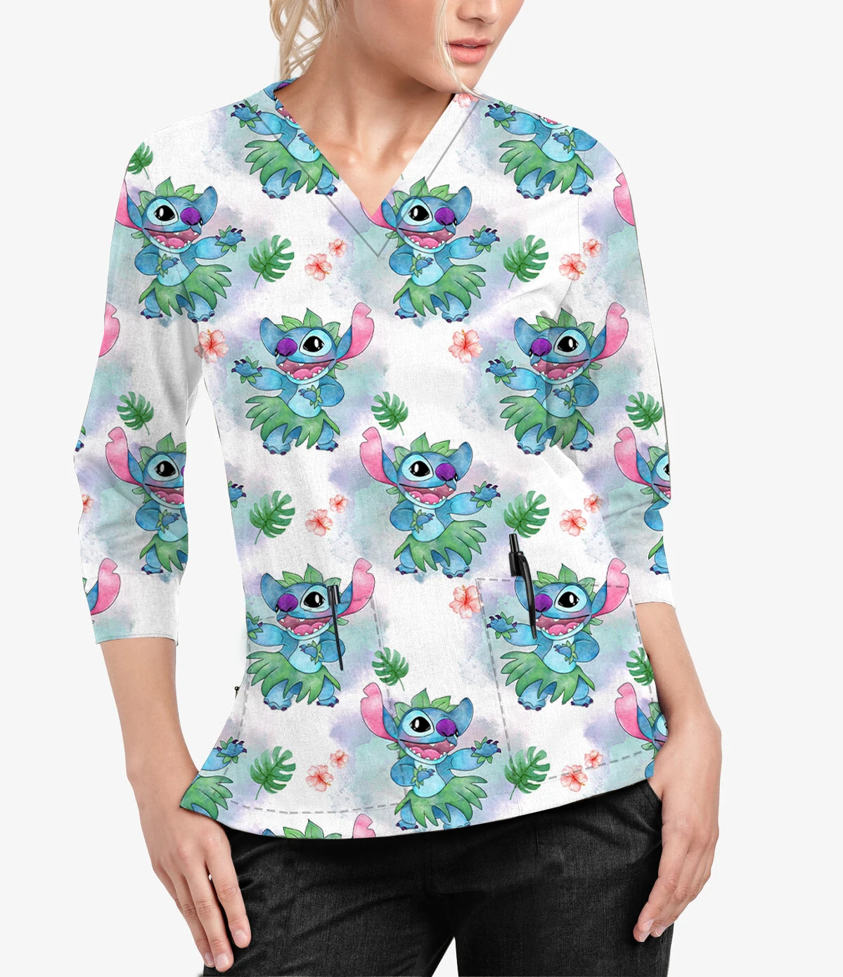 Mid-Long Sleeve Nurse Uniform Women's Scrubs Disney Stitch Princess Print Nursing Work Uniform Shirt Medical Uniform Scrubs
Mid-Long Sleeve Nurse Uniform Women's Scrubs Disney Stitch Princess Print Nursing Work Uniform Shirt Medical Uniform Scrubs