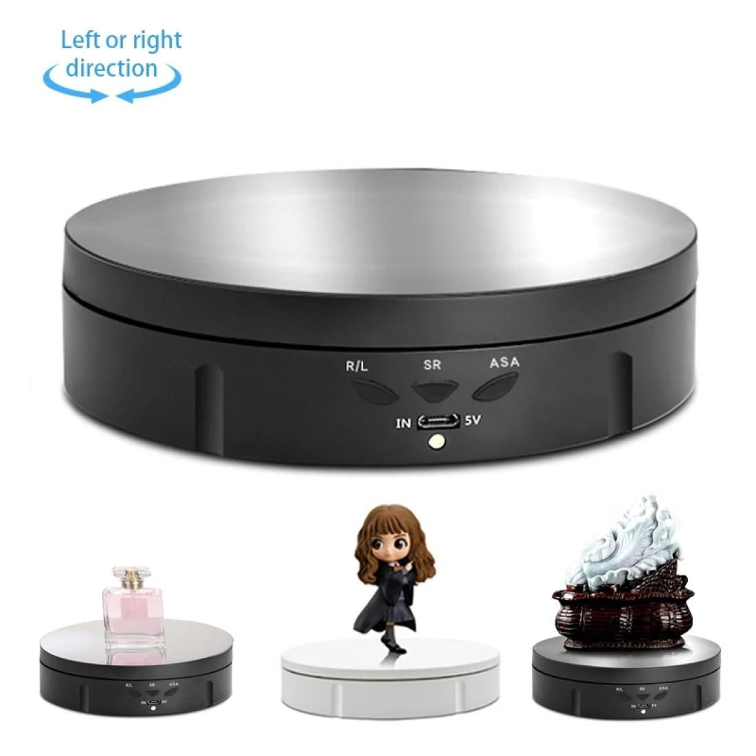 PULUZ 14.6cm USB Rotating Turntable Display Stand Video Shooting Props Turntable For Photography Load 10Kg 
PULUZ 14.6cm USB Rotating Turntable Display Stand Video Shooting Props Turntable For Photography Load 10Kg