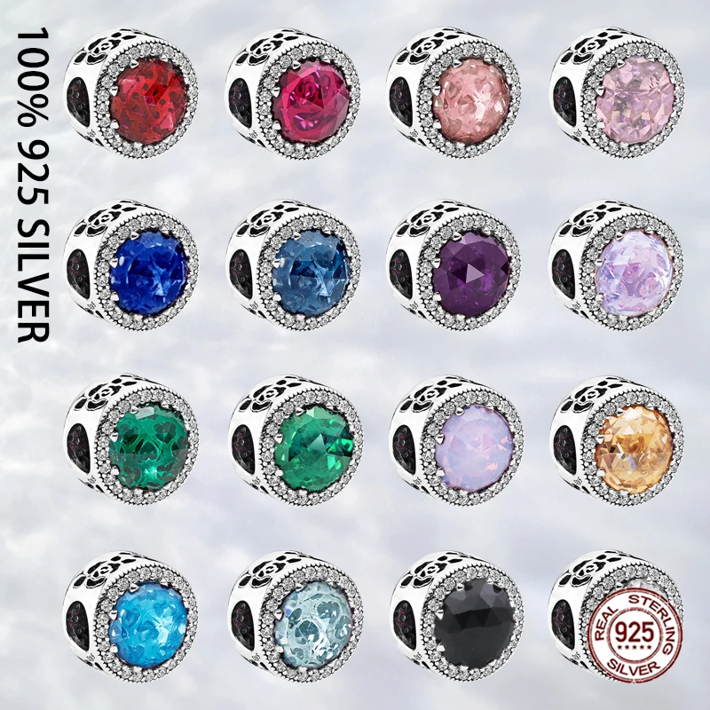 Fit Original Real 925 Sterling Silver Colorful Sparkling Round Charm For Women Bracelet Trinket DIY Jewelry
Fit Original Real 925 Sterling Silver Colorful Sparkling Round Charm For Women Bracelet Trinket DIY Jewelry