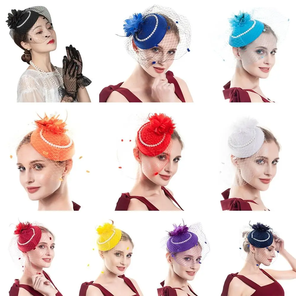 Cocktail Party Stewardess Top Hats Retro Hairclip Bowknot Veil Pillbox Hat Hair Fascinator Hat Womens Vintage Hat
Cocktail Party Stewardess Top Hats Retro Hairclip Bowknot Veil Pillbox Hat Hair Fascinator Hat Womens Vintage Hat