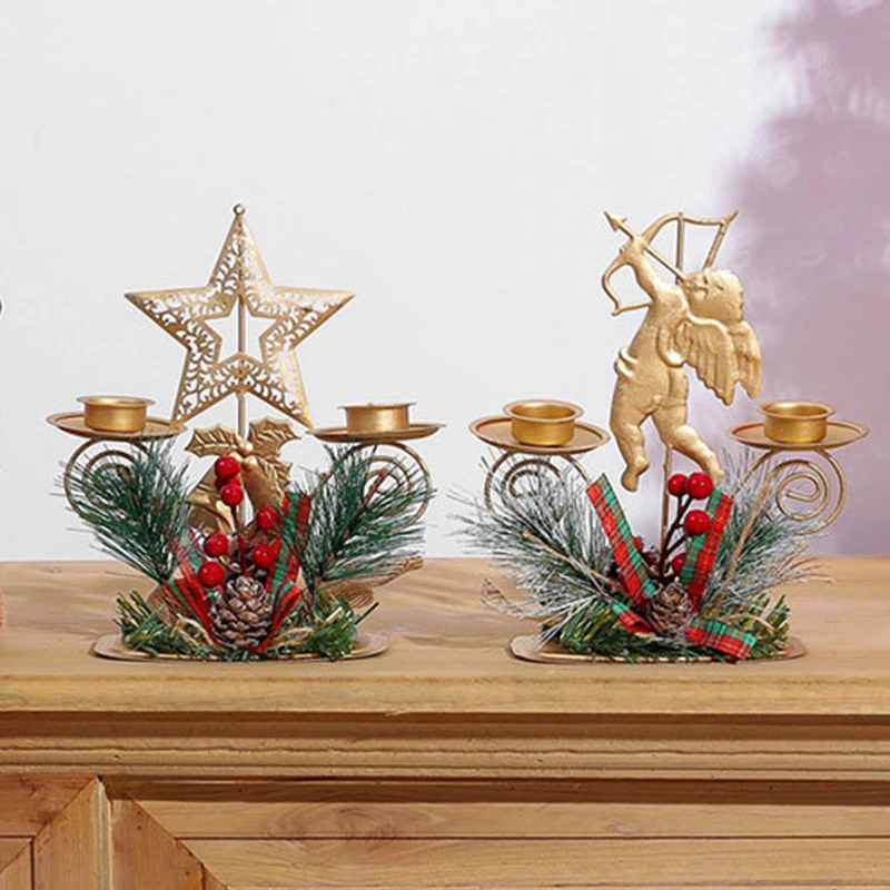 Christmas Snowflake Decorations for Home Novelties Golden Candlestick Iron Crafts Candle Holder Table Ornaments New Year Arrange 
Christmas Snowflake Decorations for Home Novelties Golden Candlestick Iron Crafts Candle Holder Table Ornaments New Year Arrange