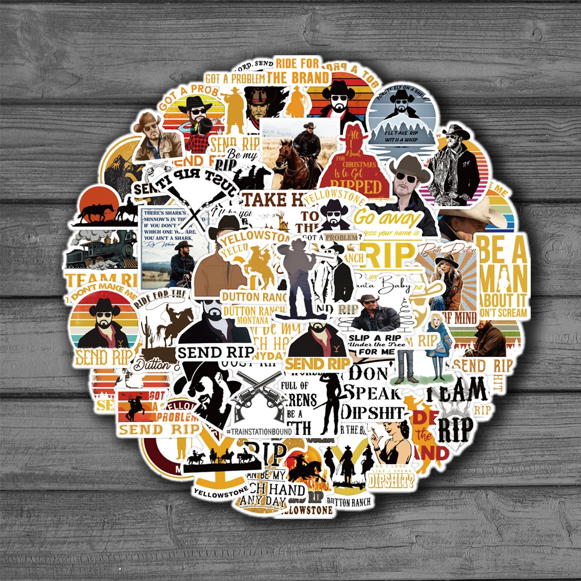 50Pcs TV Season Yellowstone Red Dead Redemption Stickers For Notebook Skateboard Bicycle Motorcycle DIY Waterproof Toys Sticker
50Pcs TV Season Yellowstone Red Dead Redemption Stickers For Notebook Skateboard Bicycle Motorcycle DIY Waterproof Toys Sticker