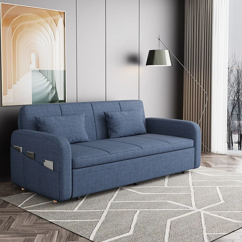 Modern simple folding storage fabric push-pull sofa, dual purpose small family double sofa bed
Modern simple folding storage fabric push-pull sofa, dual purpose small family double sofa bed