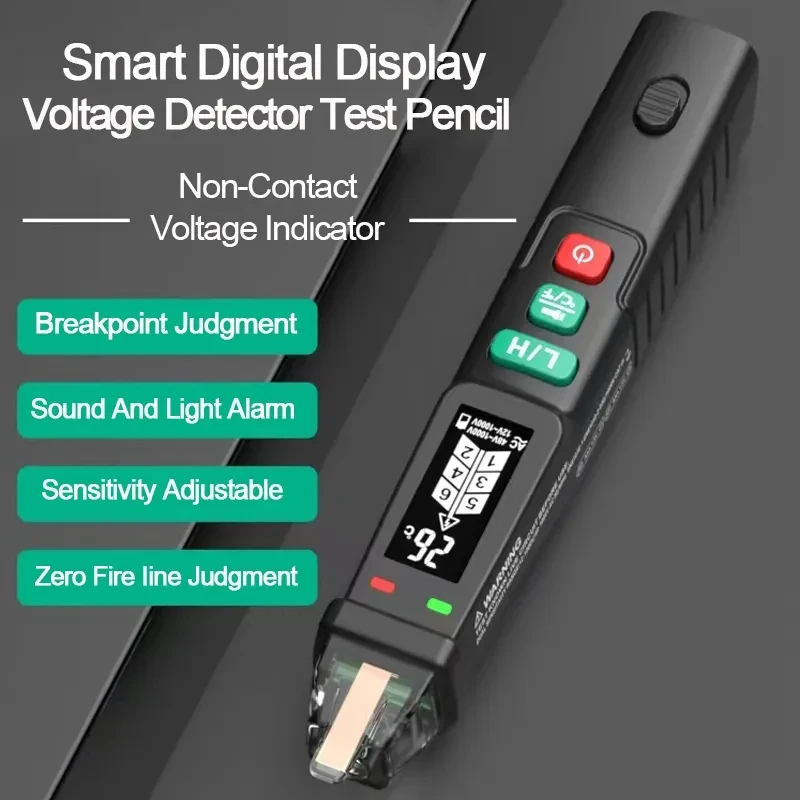Big Screen Smart Non-Contact Test Pencil Voltage Detector Pen Current Electric Sensor Voltage Indicator Voltage Tester Pen Meter
Big Screen Smart Non-Contact Test Pencil Voltage Detector Pen Current Electric Sensor Voltage Indicator Voltage Tester Pen Meter
