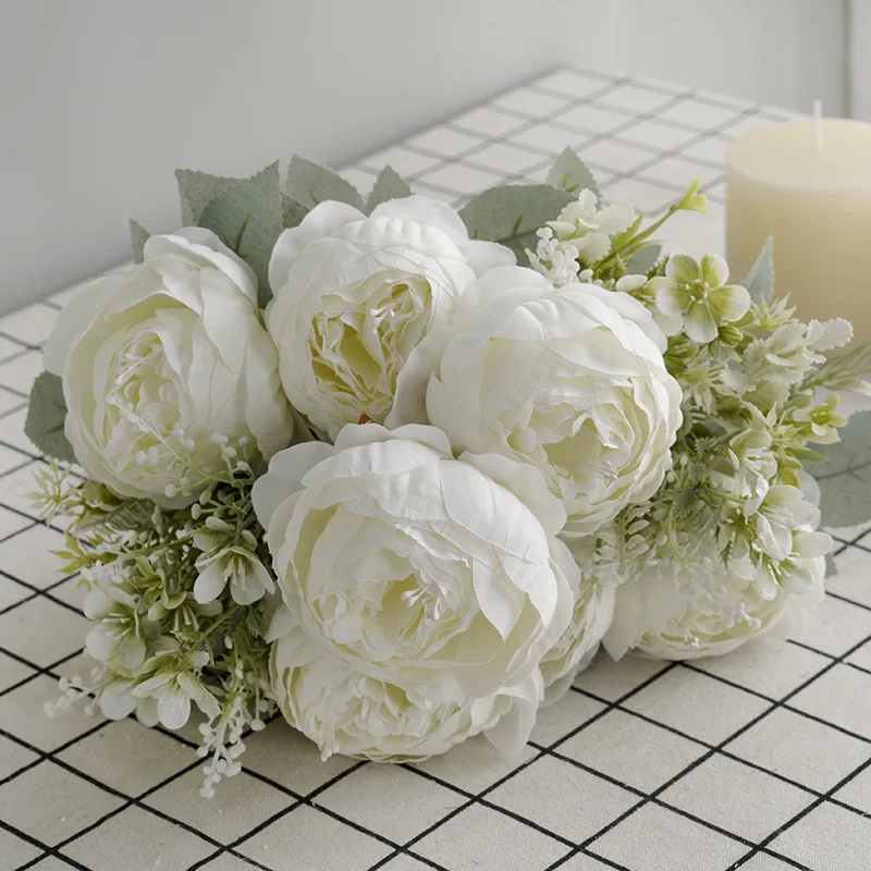 Simulation Silk Flower Arrangement Artificial Oil Painting Core-spun Peony Wedding Photography Bouquets Home Garden Peony Decor
Simulation Silk Flower Arrangement Artificial Oil Painting Core-spun Peony Wedding Photography Bouquets Home Garden Peony Decor