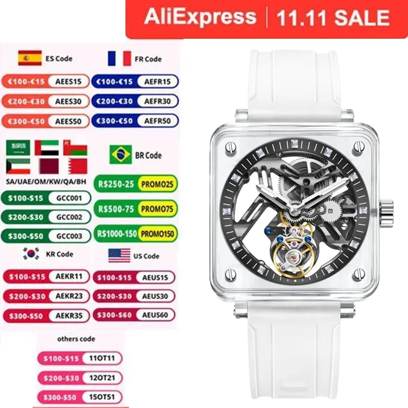 Aesop Transparent Tourbillon Mechanical Mens Watches Skeleton Luxury Sapphire Waterproof Automatic Watch Men Clock Reloj Hombre
Aesop Transparent Tourbillon Mechanical Mens Watches Skeleton Luxury Sapphire Waterproof Automatic Watch Men Clock Reloj Hombre