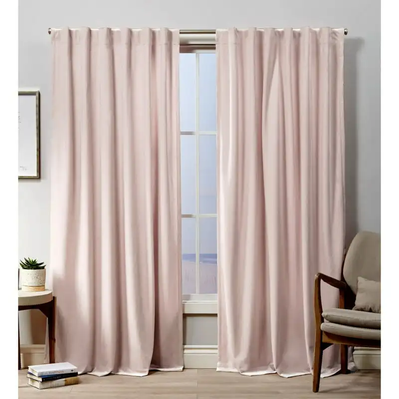 Velvet Heavyweight Light Filtering Hidden Tab Top Curtain Panel Pair, 52x84, Blush
Velvet Heavyweight Light Filtering Hidden Tab Top Curtain Panel Pair, 52x84, Blush