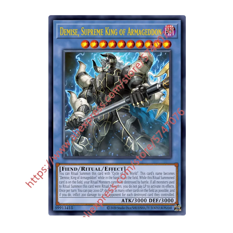 Yu Gi Oh Demise, Supreme King of Armageddon SR, японские английские игрушки «сделай сам», хобби, коллекционные предметы, коллекционная игра
Yu Gi Oh Demise, Supreme King of Armageddon SR, японские английские игрушки «сделай сам», хобби, коллекционные предметы, коллекционная игра