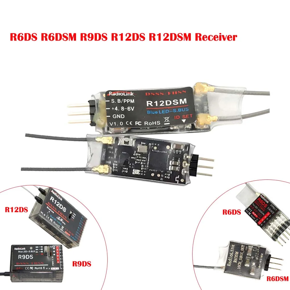 Radiolink Receiver 2.4G Signal R12DSM R6DSM R6DS R9DS R12DS for AT9 AT9S AT10 AT10II RC Remote Control Radio Transmitter
Radiolink Receiver 2.4G Signal R12DSM R6DSM R6DS R9DS R12DS for AT9 AT9S AT10 AT10II RC Remote Control Radio Transmitter