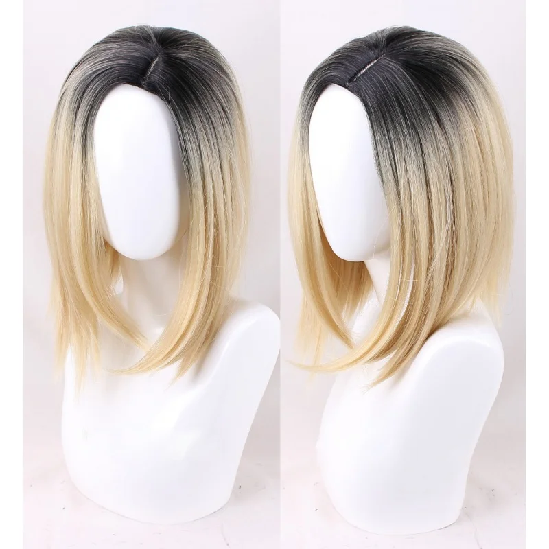 Halloween Bride of Chucky Women Tiffany Blonde Omber Black Hair Middle Parting Wigs Jennifer Tilly Cosplay Wig WigCap
Halloween Bride of Chucky Women Tiffany Blonde Omber Black Hair Middle Parting Wigs Jennifer Tilly Cosplay Wig WigCap
