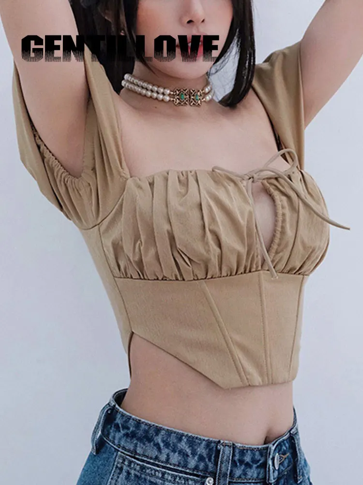 Y2k Square Collar Lace Up Women Crop Top 2022 Summer Ruched Puff Sleeve Backless Zipper T Shirt Retro Party Blouse Short Tees
Y2k Square Collar Lace Up Women Crop Top 2022 Summer Ruched Puff Sleeve Backless Zipper T Shirt Retro Party Blouse Short Tees