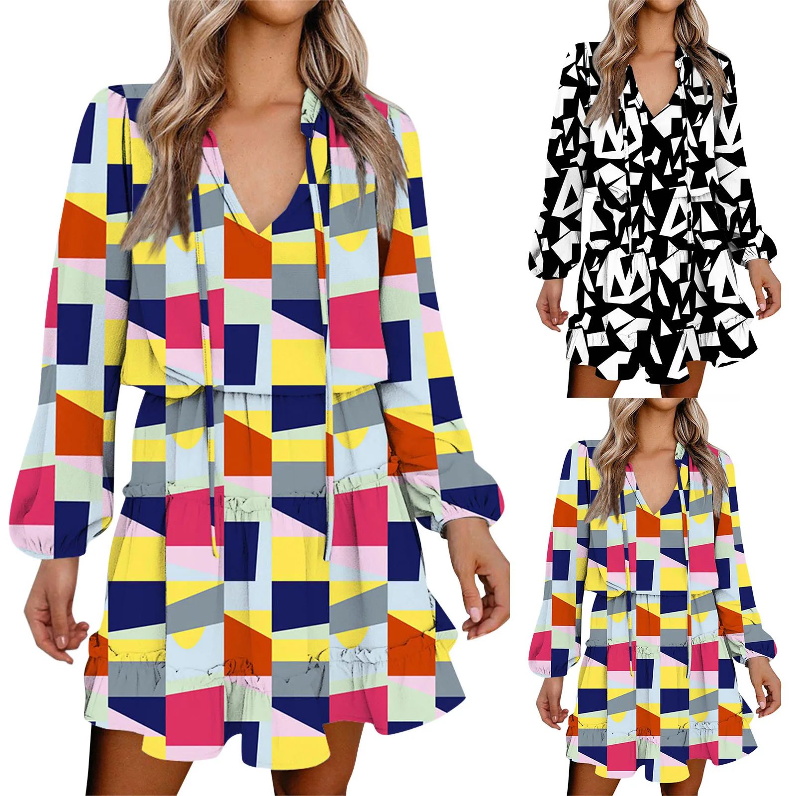Womens Autumn Cute Print V Neck Ruffle Chiffon Elegant Mini Short Swing Skater Dresses
Womens Autumn Cute Print V Neck Ruffle Chiffon Elegant Mini Short Swing Skater Dresses