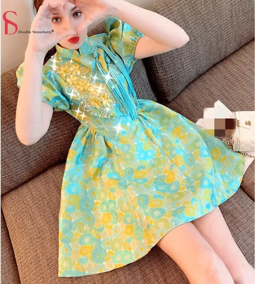 Spring and Summer Women's French Retro Pull Sleeve Long Temperament Small Green Party Dress
Spring and Summer Women's French Retro Pull Sleeve Long Temperament Small Green Party Dress
