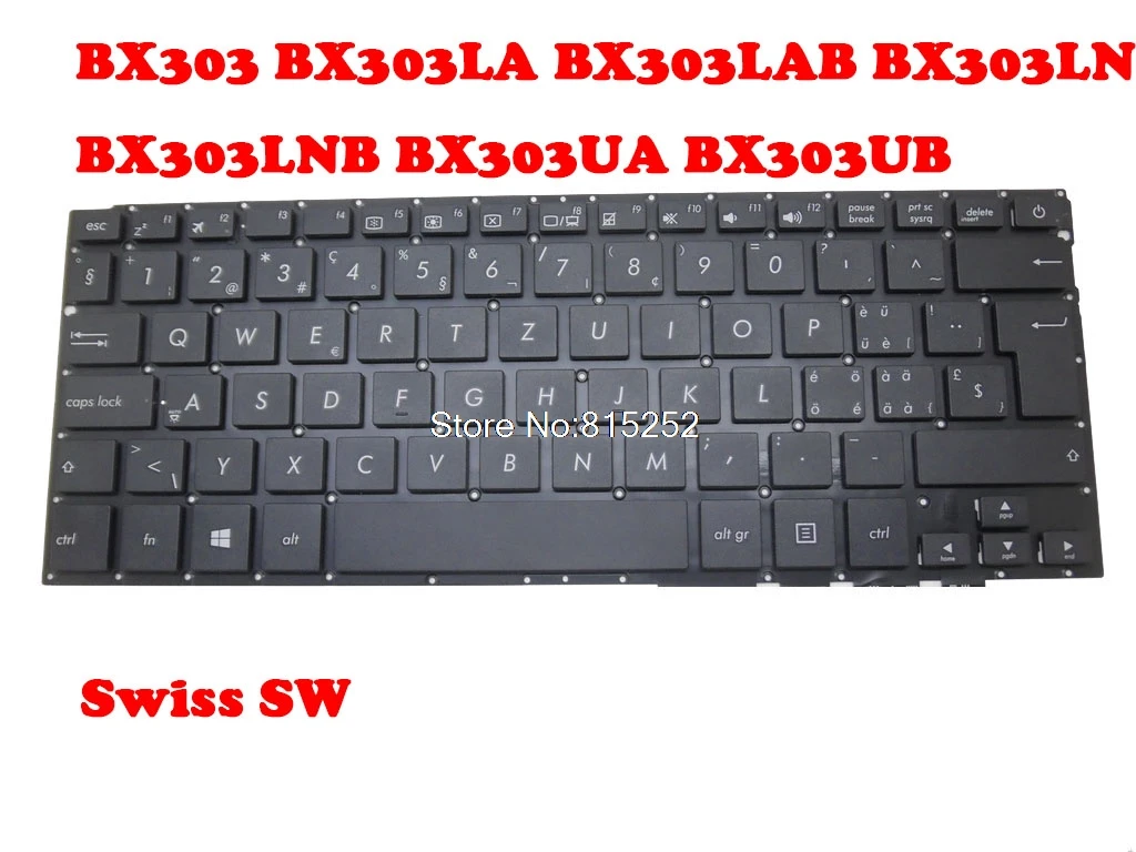 Клавиатура для ноутбука ASUS BX303, BX303LA, BX303LAB, BX303LN, BX303LNB, BX303UA, BX303UB, без рамки, швейцарская, черная, швейцарская, SW/JP, Япония
Клавиатура для ноутбука ASUS BX303, BX303LA, BX303LAB, BX303LN, BX303LNB, BX303UA, BX303UB, без рамки, швейцарская, черная, швейцарская, SW/JP, Япония