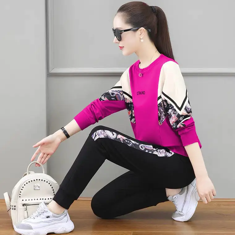 2022 Spring Autumn New Fashion Stitching Printing 2piece Set Korean Long Sleeved Vintage Sweater Two Piece Sets for Women
2022 Spring Autumn New Fashion Stitching Printing 2piece Set Korean Long Sleeved Vintage Sweater Two Piece Sets for Women
