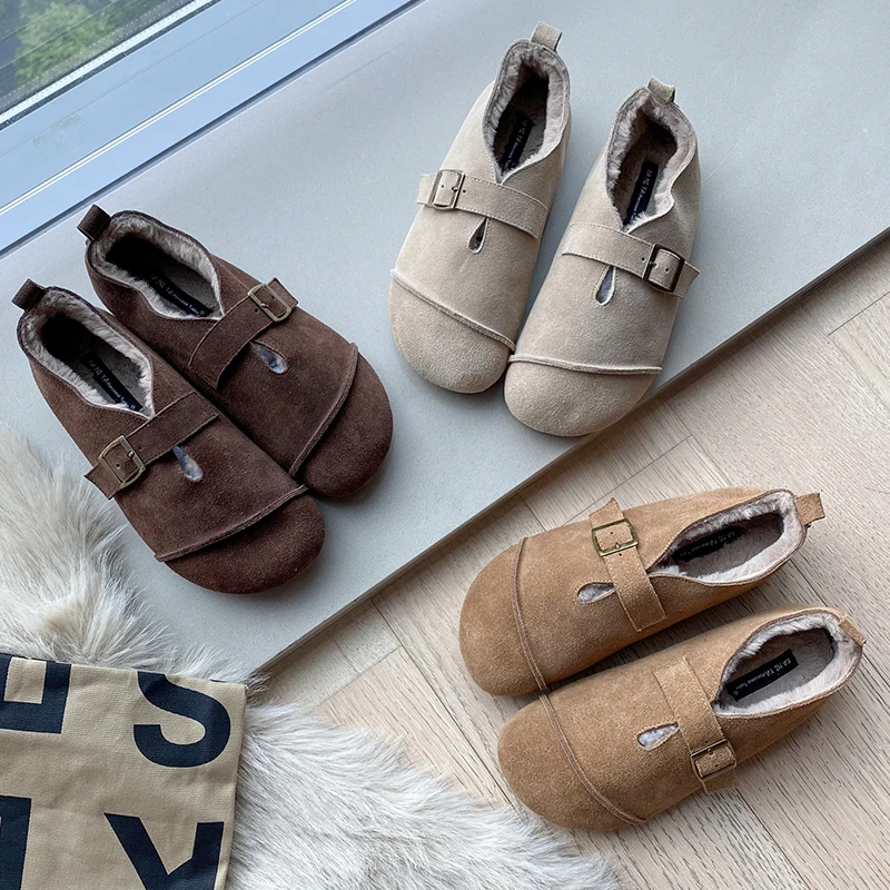 Winter Loafers Short Plush Warm Flats Autumn 2022 New Fashion Buckle Strap Ladies Women Fur Outside Indoo Female Rubber Shoes
Winter Loafers Short Plush Warm Flats Autumn 2022 New Fashion Buckle Strap Ladies Women Fur Outside Indoo Female Rubber Shoes