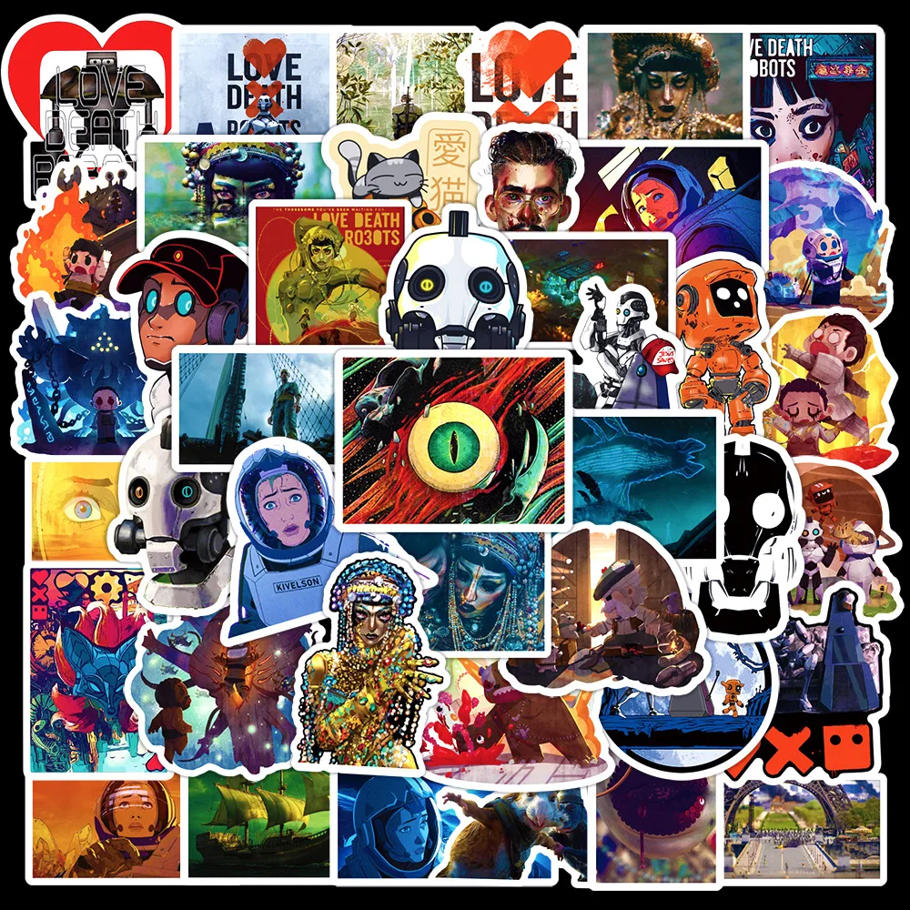 Cartoon Anime Game Love,Death&Robots Stickers Waterproof Skateboard Guitar Suitcase Laptop Bicycle Decal Graffiti Sticker Toy 
Cartoon Anime Game Love,Death&Robots Stickers Waterproof Skateboard Guitar Suitcase Laptop Bicycle Decal Graffiti Sticker Toy