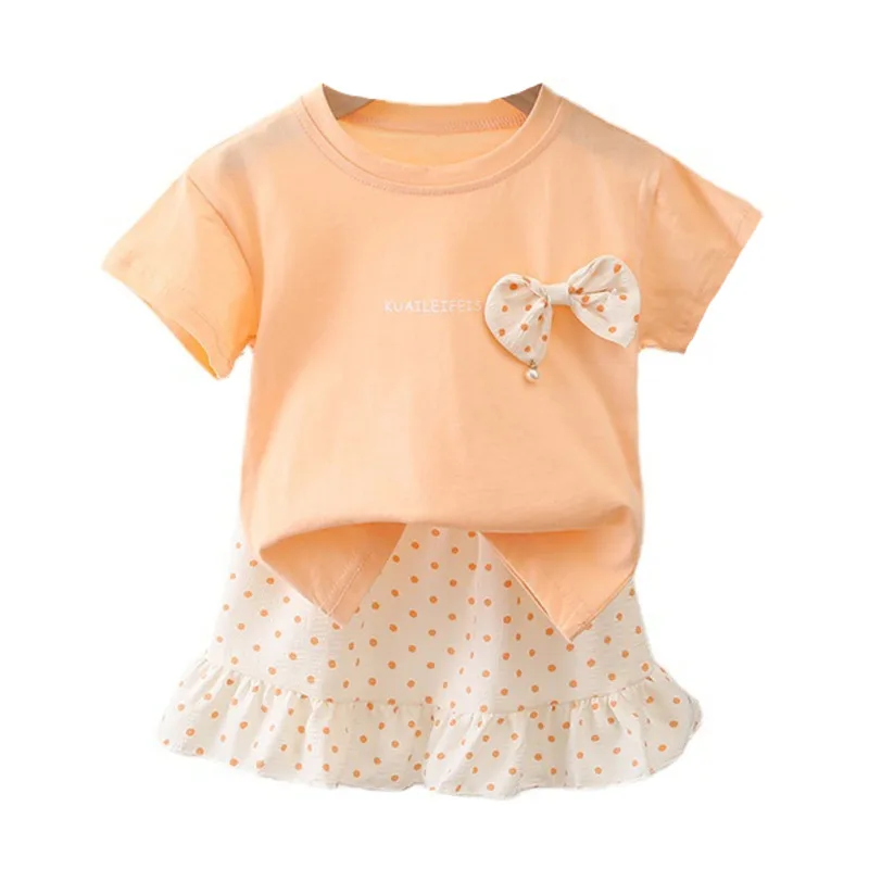 2 шт./комплект, Детская футболка с коротким рукавом и юбка
2 шт./комплект, Детская футболка с коротким рукавом и юбка