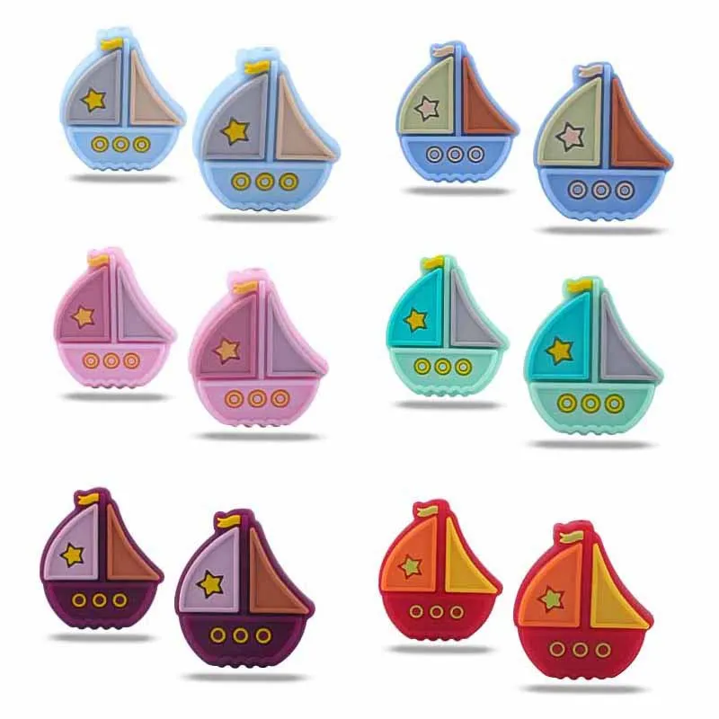 5pc Sailboat Silicone Beads Ship Baby Teether Toy DIY Pacifier Chain Bracelet Accessories
5pc Sailboat Silicone Beads Ship Baby Teether Toy DIY Pacifier Chain Bracelet Accessories