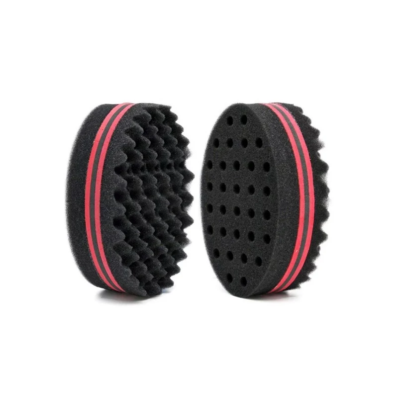 

Oval Shape Double Sides Magic Twist Hair Brush Sponge For Natural hair, Hair Curl Afro Coil Wave Dreads Sponge Brush