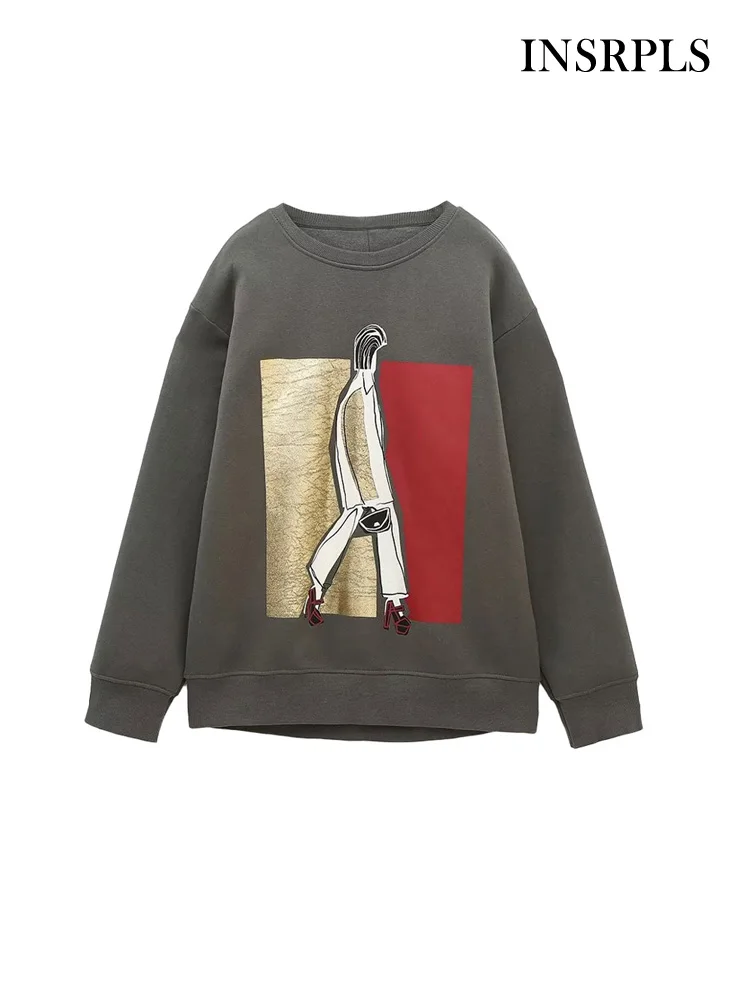 INSRPLS Women Fashion Shiny Girl Print Loose Fleece Sweatshirt Vintage O Neck Long Sleeve Female Pullovers Chic Tops
INSRPLS Women Fashion Shiny Girl Print Loose Fleece Sweatshirt Vintage O Neck Long Sleeve Female Pullovers Chic Tops