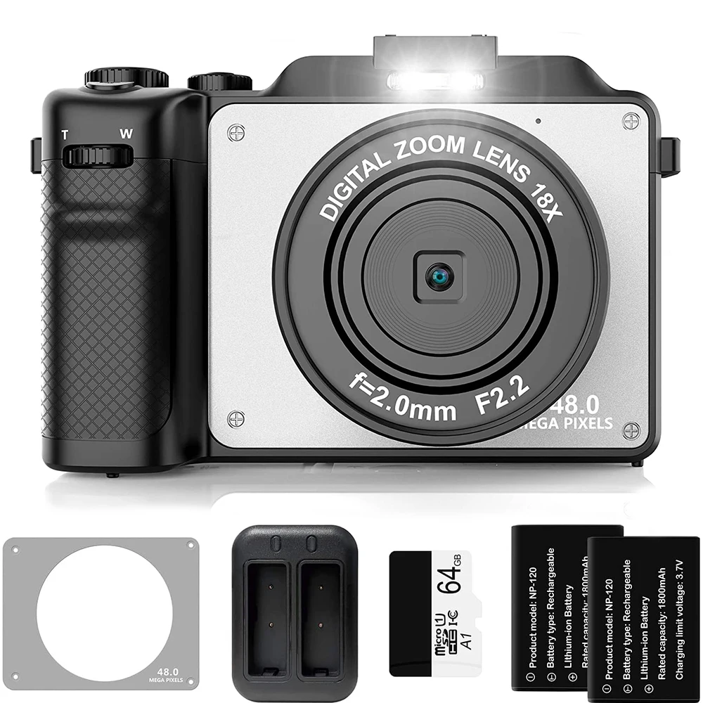 48MP Digital Camera For Photography Vlogging Camera 4K Video Camera With Front Rear Dual Selfie Cameras 18X Zoom YouTube Cameras
48MP Digital Camera For Photography Vlogging Camera 4K Video Camera With Front Rear Dual Selfie Cameras 18X Zoom YouTube Cameras