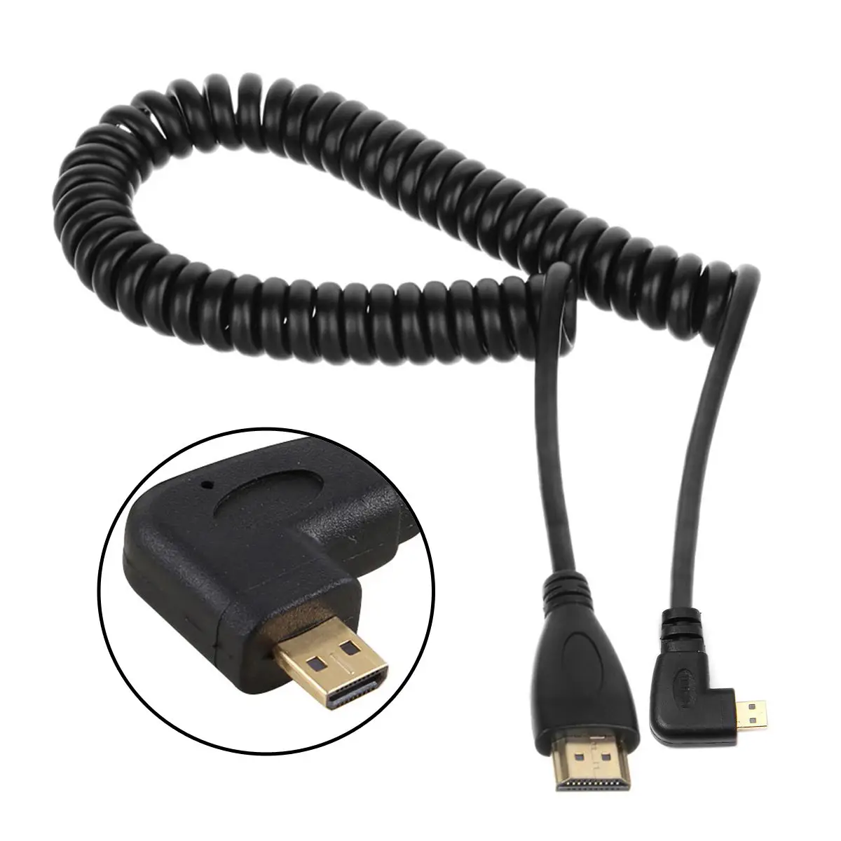 CY Left Angled 90 Degree Micro HDMI to HDMI Male HDTV Stretch Cable for Cell Phone & Tablet & Camera
CY Left Angled 90 Degree Micro HDMI to HDMI Male HDTV Stretch Cable for Cell Phone & Tablet & Camera