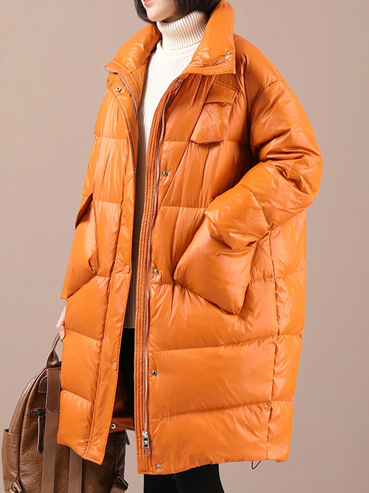 Ailegogo New Autumn Winter Women Loose White Duck Down Parka Casual Female Zipper Stand Collar Warm Down Long Coat Outwear
Ailegogo New Autumn Winter Women Loose White Duck Down Parka Casual Female Zipper Stand Collar Warm Down Long Coat Outwear