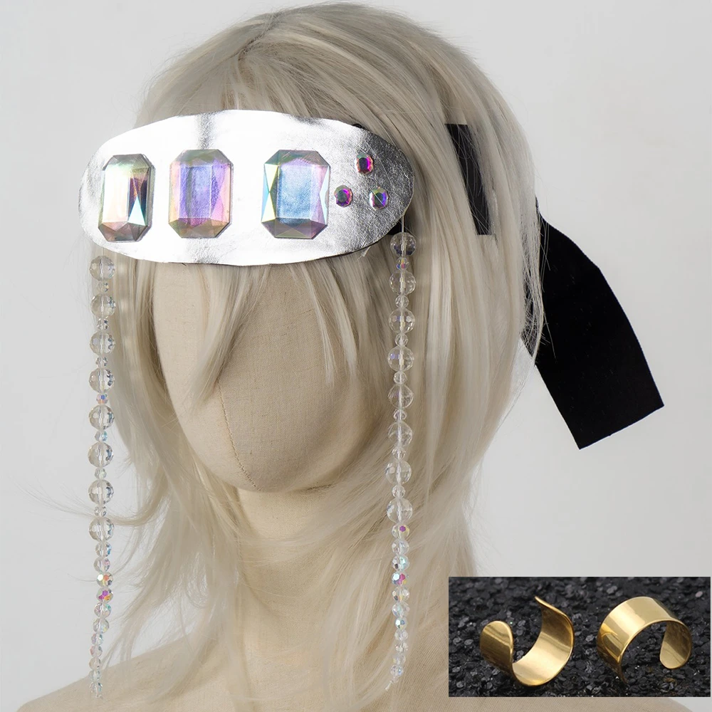 Anime Demon Slayer Kimetsu No Yaiba Uzui Tengen cosplay costume Headwear Props Crystal Headband Party Wigs and earrings
Anime Demon Slayer Kimetsu No Yaiba Uzui Tengen cosplay costume Headwear Props Crystal Headband Party Wigs and earrings