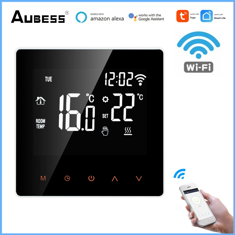 Aubess Tuya WiFi Smart Thermostat Electric Floor Heating Water/Gas Boiler Temperature Controller With Amazon Alexa Smart Home
Aubess Tuya WiFi Smart Thermostat Electric Floor Heating Water/Gas Boiler Temperature Controller With Amazon Alexa Smart Home