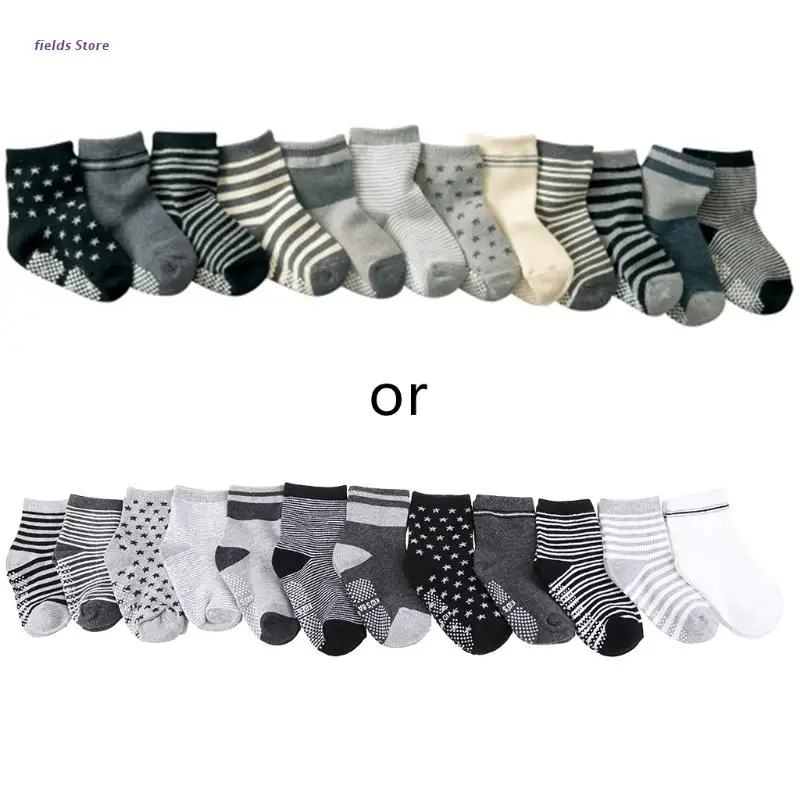 Носки для малышей, 12 пар, Нескользящие, вязаные
Носки для малышей, 12 пар, Нескользящие, вязаные