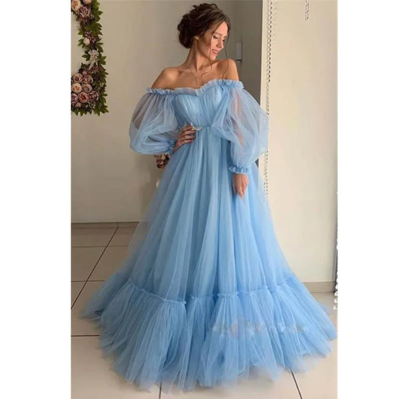 QINXUAN&ZIJIE Pink Prom Dresses Long Sleeve Off The Shoulder Gauze Princess Vestido 2021 Ball Gown Formal Evening Party Robe
QINXUAN&ZIJIE Pink Prom Dresses Long Sleeve Off The Shoulder Gauze Princess Vestido 2021 Ball Gown Formal Evening Party Robe