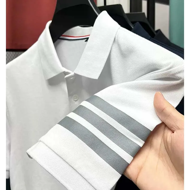 DYXUE High-end 100% Cotton Summer Lapel Men's Cuff Stripe Fashion Cool Business Polo Shirt Casual Brand Short-sleeved M-4XL
DYXUE High-end 100% Cotton Summer Lapel Men's Cuff Stripe Fashion Cool Business Polo Shirt Casual Brand Short-sleeved M-4XL