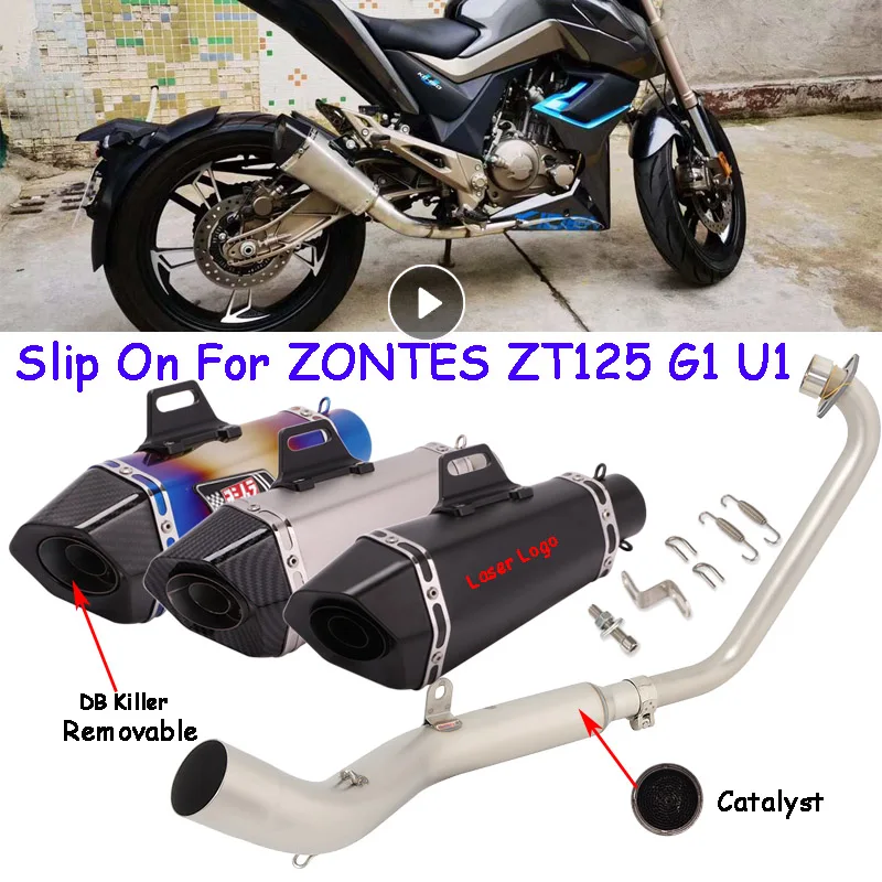 For Zontes ZT125 U1 G1 Z1 Z2 2021- 2022 Motorcycle Yoshimura R11 Exhaust Escape Modify Front Link Pipe Catalyst Moto Muffler
For Zontes ZT125 U1 G1 Z1 Z2 2021- 2022 Motorcycle Yoshimura R11 Exhaust Escape Modify Front Link Pipe Catalyst Moto Muffler