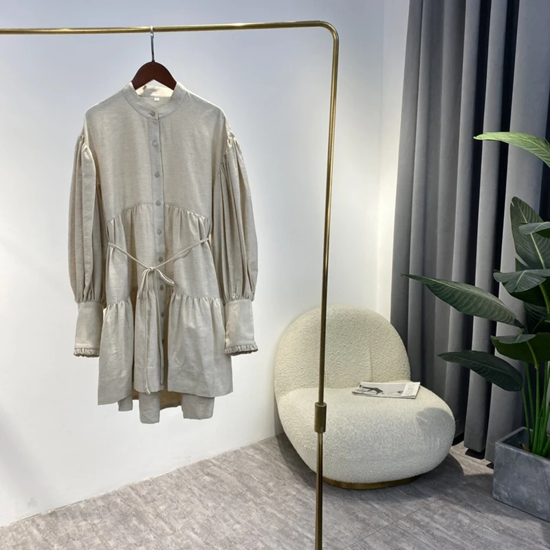 2022 Spring Newest Top Quality Long Lantern Sleeve High-Low Buttons Through Natural Linen Dresses
2022 Spring Newest Top Quality Long Lantern Sleeve High-Low Buttons Through Natural Linen Dresses