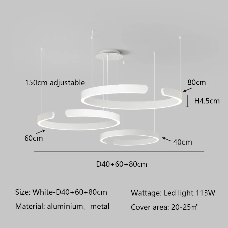 Подвесная LED люстра ABCZ Brand Name SaloEElaitte, черная/белая, алюминий, металл, круглый, D40/60/80 см
Подвесная LED люстра ABCZ Brand Name SaloEElaitte, черная/белая, алюминий, металл, круглый, D40/60/80 см