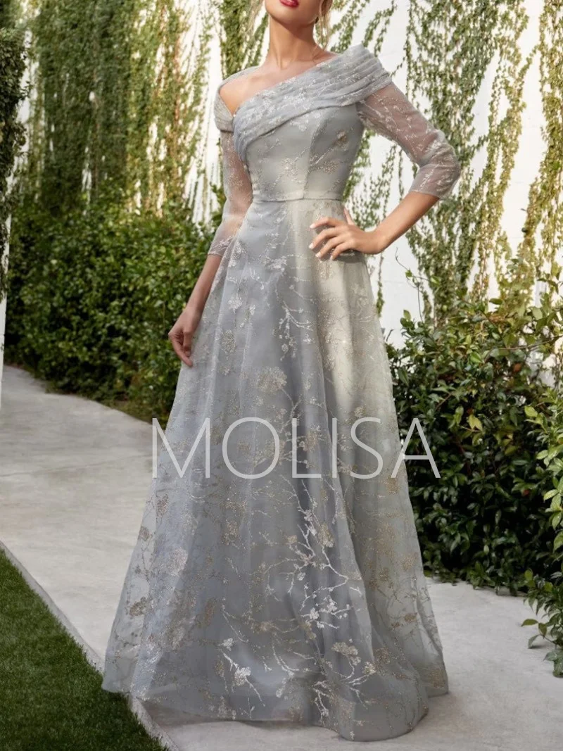 2023 Lace Mother Of The Bride Dresses A-Line One Shoulder 3/4 Sleeve Long Mother Of Groom For Wedding
2023 Lace Mother Of The Bride Dresses A-Line One Shoulder 3/4 Sleeve Long Mother Of Groom For Wedding