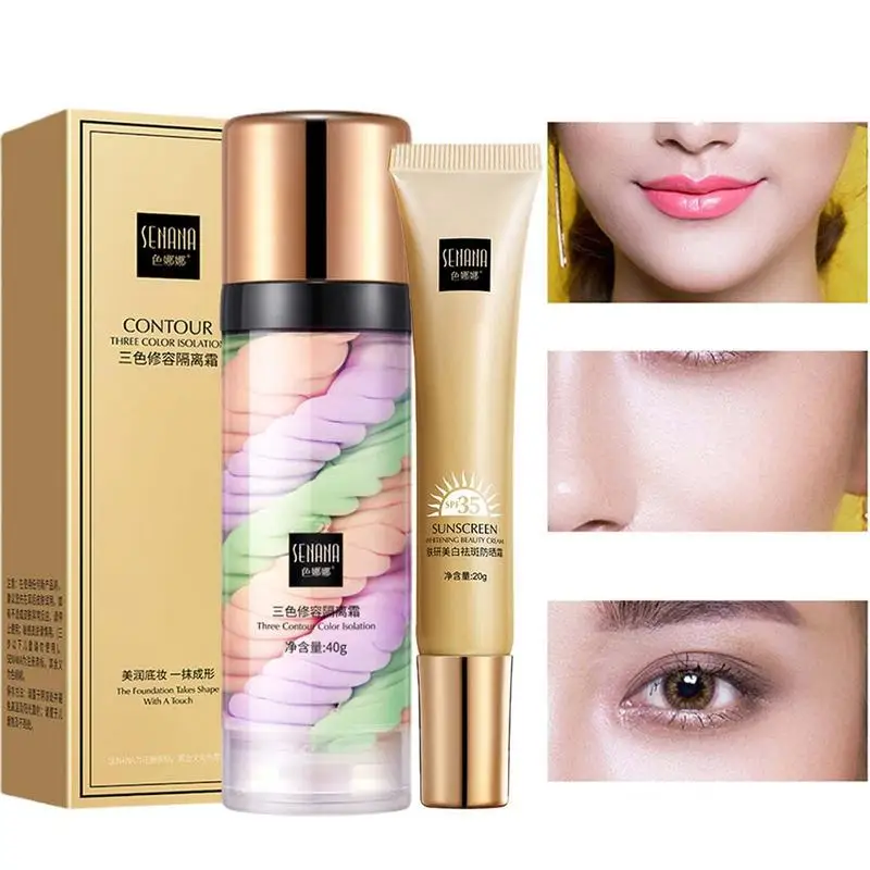 Tricolor Correcting Facial Serums Face Makeup Primer Base Isolation Cream Invisible Pore Moisturizing Essence Concealer
Tricolor Correcting Facial Serums Face Makeup Primer Base Isolation Cream Invisible Pore Moisturizing Essence Concealer