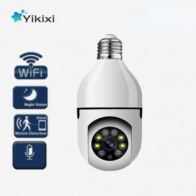 Камера видеонаблюдения с лампочками E27, HD полноцветная IP-камера с микрофоном и функцией ночного видения, с автоматическим отслеживанием люд... 
Камера видеонаблюдения с лампочками E27, HD полноцветная IP-камера с микрофоном и функцией ночного видения, с автоматическим отслеживанием люд...