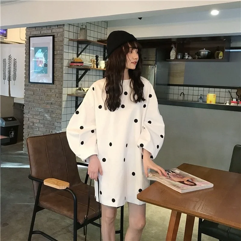 J GIRLS French Retro Polka Dot Dress Autumn Korea New Style O-neck Long Sleeve High Waist Mini Dresses Female Loose
J GIRLS French Retro Polka Dot Dress Autumn Korea New Style O-neck Long Sleeve High Waist Mini Dresses Female Loose