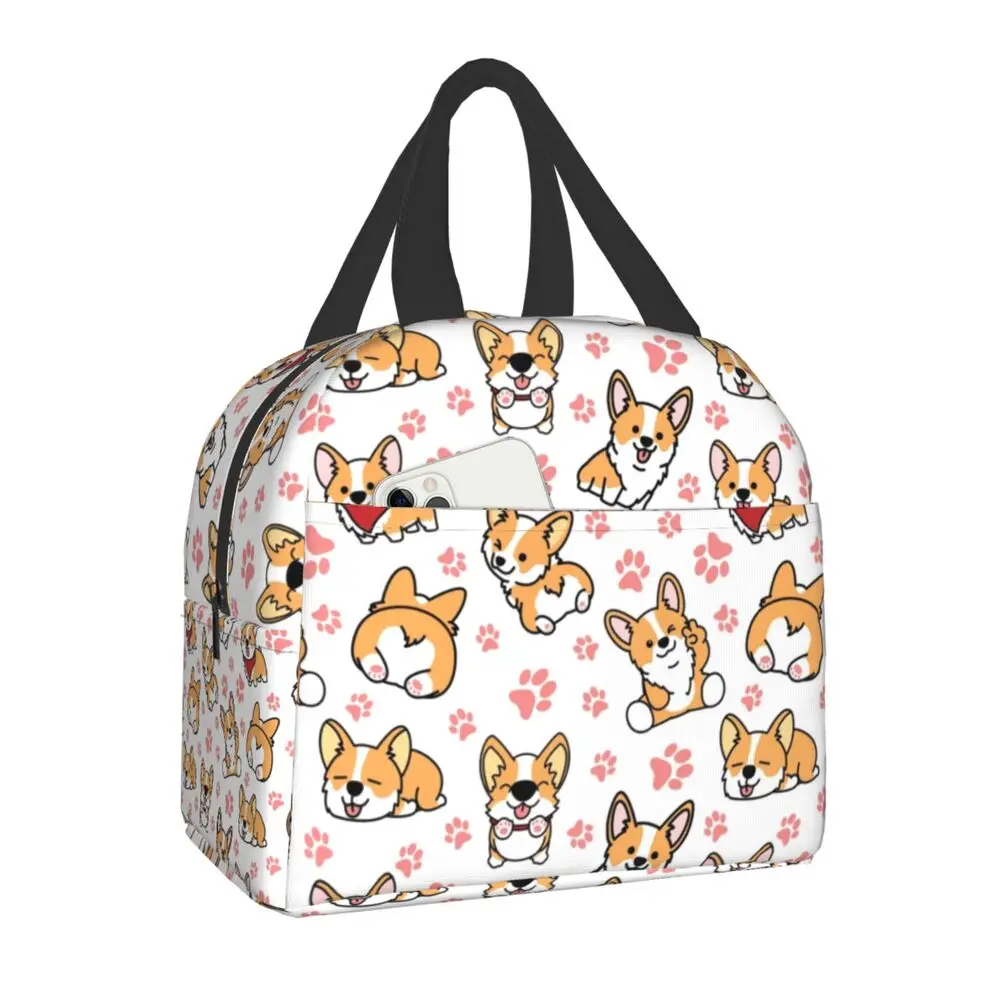 Cute Corgis Insulated Lunch Bags for School Work Picnic Food Leakproof Cooler Thermal Corgi Dog Paw Lunch Box for Women Kids
Cute Corgis Insulated Lunch Bags for School Work Picnic Food Leakproof Cooler Thermal Corgi Dog Paw Lunch Box for Women Kids