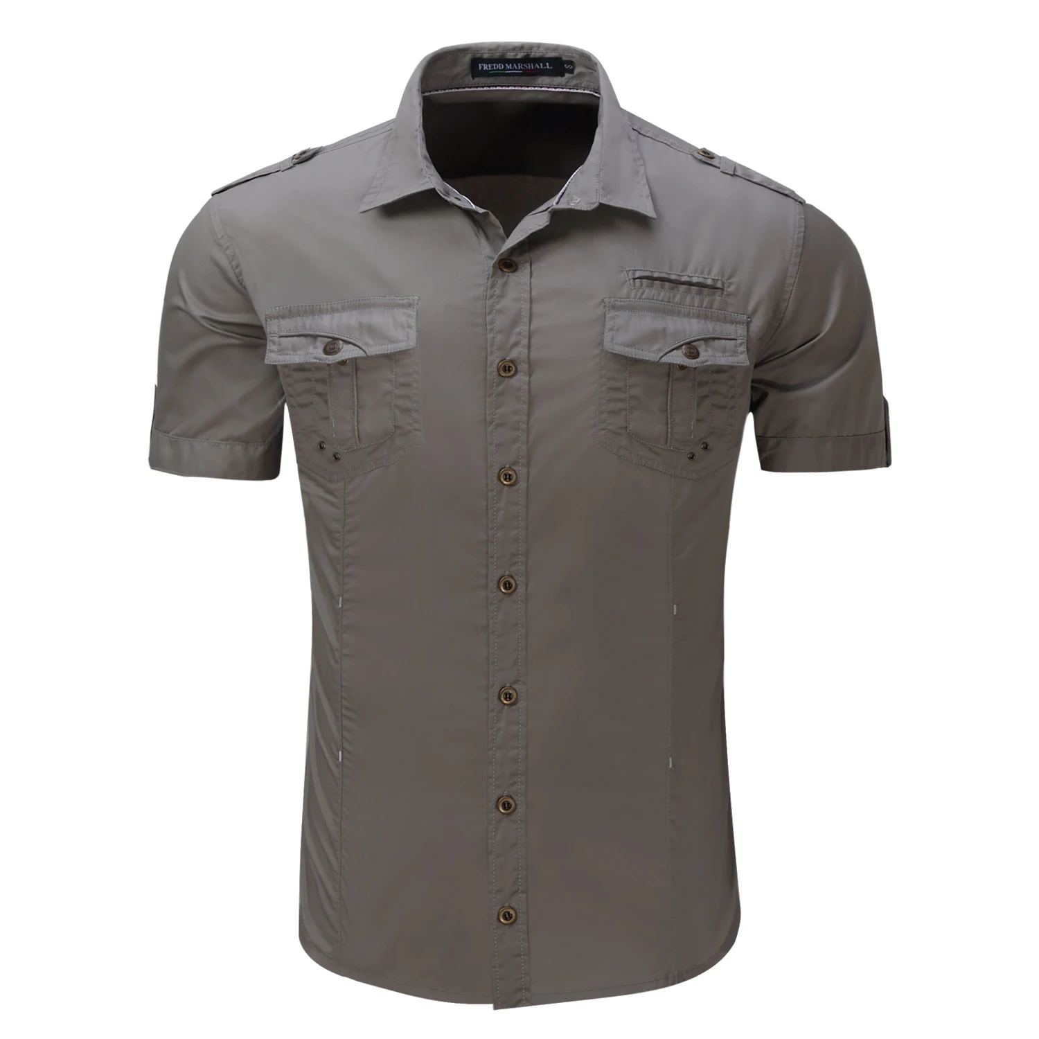 New Fashion Short Sleeve Cargo Shirt Solid Color Casual Button Down Military Shirts Mens 100% Cotton Multi-pocket Work Clothing
New Fashion Short Sleeve Cargo Shirt Solid Color Casual Button Down Military Shirts Mens 100% Cotton Multi-pocket Work Clothing