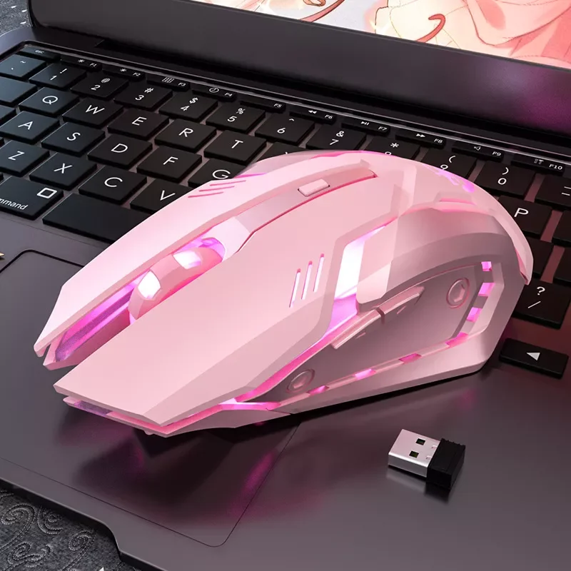 NEW Gaming Rechargeable Mouse 2.4GHz 1600 DPI Optical Pink USB Mice 6 Buttons Design mouse for Computer Laptop PC Gamer
NEW Gaming Rechargeable Mouse 2.4GHz 1600 DPI Optical Pink USB Mice 6 Buttons Design mouse for Computer Laptop PC Gamer
