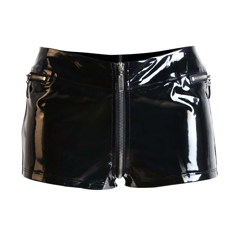 Sexy Patent Leather Shorts Wet Look Women Faux Latex Open Crotch Zip Hot Shorts PVC Dance Pole Night Costume Clubwear Custom
Sexy Patent Leather Shorts Wet Look Women Faux Latex Open Crotch Zip Hot Shorts PVC Dance Pole Night Costume Clubwear Custom