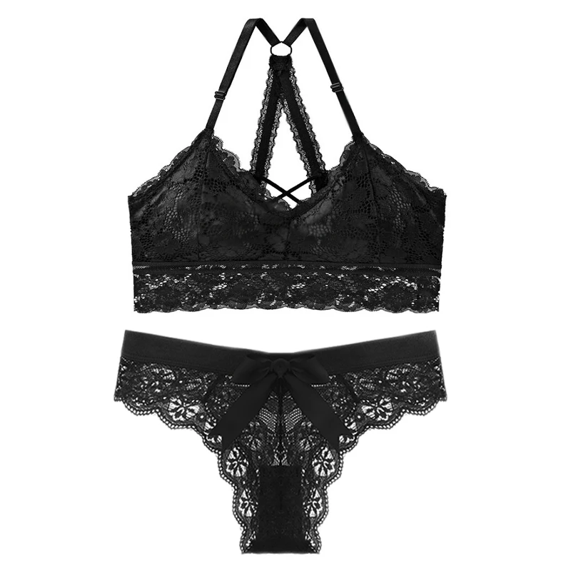 1 Set Sexy Lace Bra Thong Set Push Up Wireless Y-Line Straps Women Backless Bralette Underwear Full Cup Lingerie Set
1 Set Sexy Lace Bra Thong Set Push Up Wireless Y-Line Straps Women Backless Bralette Underwear Full Cup Lingerie Set
