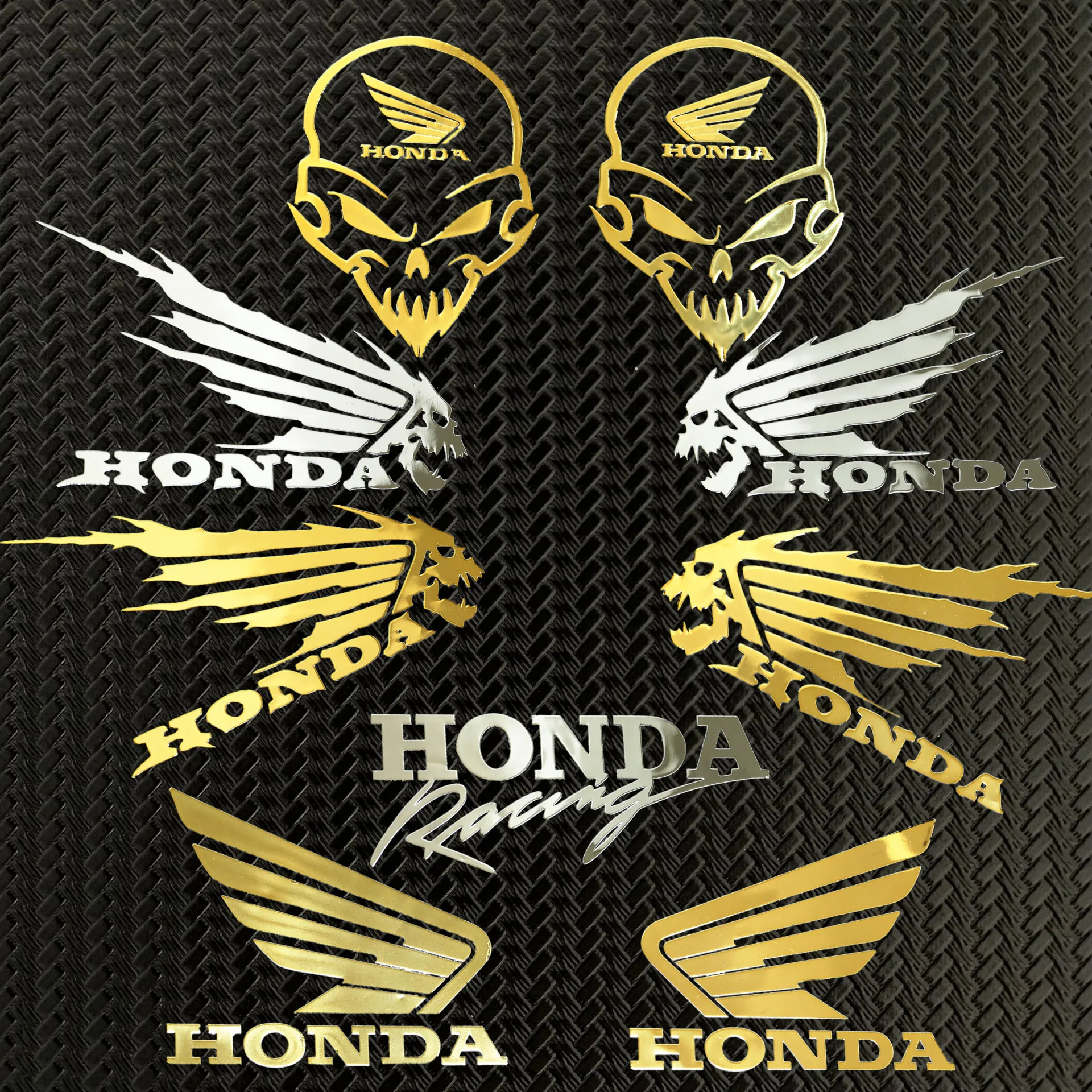 1Pair for Honda Wing Skull Aluminum Sticker 600RR CB1000R CB1100 CB650F CBR300R VFR1200 Motorcycle Waterproof Reflective Decal
1Pair for Honda Wing Skull Aluminum Sticker 600RR CB1000R CB1100 CB650F CBR300R VFR1200 Motorcycle Waterproof Reflective Decal