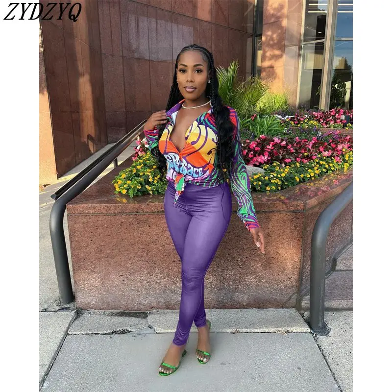 ZYDZYQ Fashion Two Piece Set Women Fall Print Shirt Crop Top Pants Sets Y2k Clothes Lounge Club Outfits Streetwear Wholesale
ZYDZYQ Fashion Two Piece Set Women Fall Print Shirt Crop Top Pants Sets Y2k Clothes Lounge Club Outfits Streetwear Wholesale