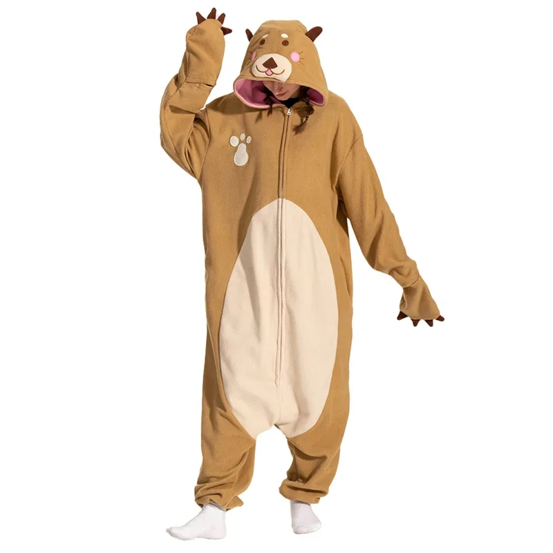 

ELEIMOS Halloween Onesie Sea Otter For Women Men Adult Animal Kigurumis Pyjamas Cartoon Pajama Homewear Cosplay Costume