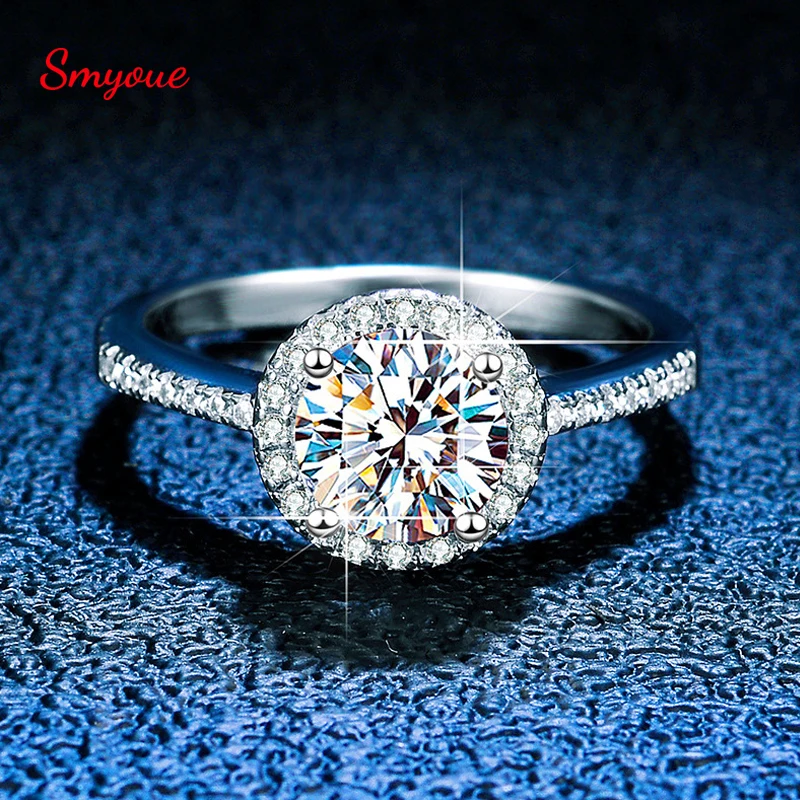 Smyoue 2ct 100% Real Moissanite Diamond Rings for Women White Gold Wedding Band 925 Sterling Silver Platinum Plated Ring Jewelry 
Smyoue 2ct 100% Real Moissanite Diamond Rings for Women White Gold Wedding Band 925 Sterling Silver Platinum Plated Ring Jewelry